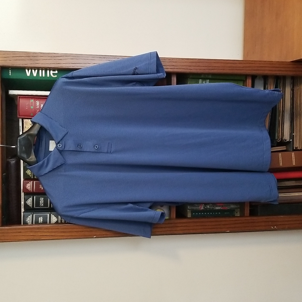 Callaway Opti-dri blue striped polo mens XL